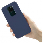 Накладка Silicone Case для Xiaomi Redmi Note 9 (Темно-синий)