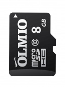Карта памяти microSDHC 8GB Class 10, без адаптера, OLMIO