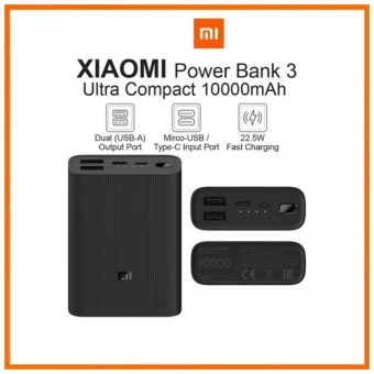 Внешний аккумулятор Xiaomi Mi Power Bank 3 Ultra Compact 10000mAh Black (BHR4412GL)