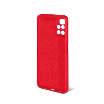 Накладка Silicon Microfiber DF для Redmi 10/10 Prime (Красный)