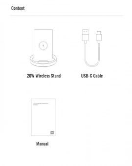Беспроводное зарядное устройство Xiaomi Vertical Wireless Charger 20W (WPC02ZM)