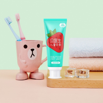 Зубная паста для детей Xiaomi DR.BEI антибактериальная, клубничный йогурт, 60 г. (pink)